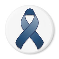 Dark Blue Awareness Ribbon Magnet