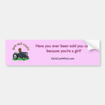 Dark Blue Farmer Girl Bumper Sticker