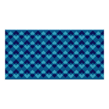 Dark Blue Geometric Pattern. Photo Cards