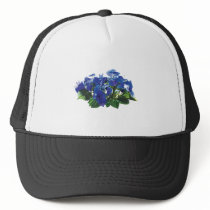 Dark Blue Hydrangea Lace Cap Trucker Hat