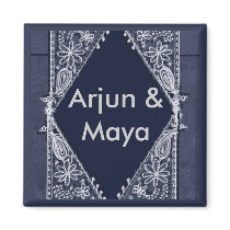 Dark Blue India design - Customised Refrigerator Magnets