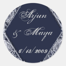 Dark Blue India design Sticker