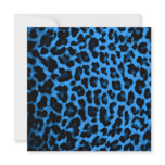 Dark Blue Leopard Print Invite