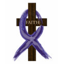 Dark Blue "Painted" Colon Cancer Ribbon t-shirts