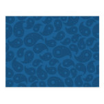 Dark Blue Paisley. postcards
