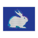 'dark blue rabbit' digital painting Postcard