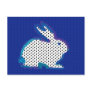 'dark blue rabbit' digital painting Postcard