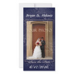 Dark blue  Save the Date Wedding Photo card photo cards
