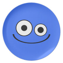 Dark Blue Smiley Plate