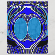 Dark blue superfly design personalised flyer