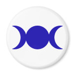 Dark Blue Triple Goddess Fridge Magnet