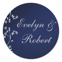 Dark blue wedding stickers