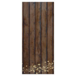 Dark Brown Wood Wedding Program Menu rack cards