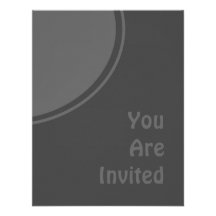 Dark Charcoal Grey Modern Party Invite