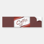 DARK CHOCOLATE BROWN COFFEE TYPOGRAPHY GRAPHICS DI BUMPER STICKERS
