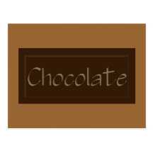 Dark Chocolate Recipe Card Postcards