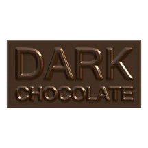 Dark Chocolate Square Customised Photo Card