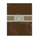 Dark Chocolate Wedding reception card invitations