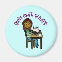 Dark Computer Girl Refrigerator Magnet