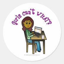 Dark Computer Girl Stickers