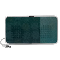 Dark cyan floral speaker speakers