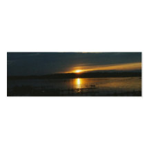 Dark Dock Sunset Business Cards