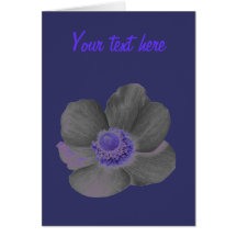 Dark Dreams Anemone Custom Greeting Card