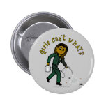 Dark Exterminator Girl Pinback Button