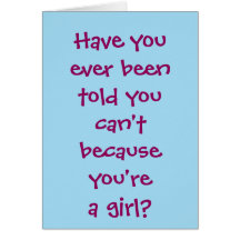 Dark Female Gymnast on Balance Beam Greeting Cards