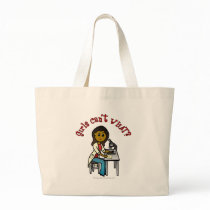 Dark Female Scientist Tote Bag
