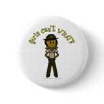 Dark Female Sheriff in Brown Uniform buttons