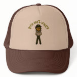 Dark Female Sheriff in Brown Uniform hats