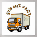 Dark Female Truck Driver posters