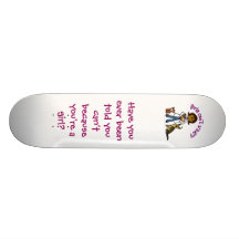 Dark Female Veterinarian Skate Board Deck