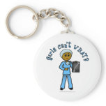 Dark Female X-Ray Technologist keychains