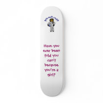 Dark Girl Astronaut Skateboards