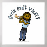 Dark Girl Playing Trumpet posters