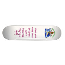 Dark Girl Surfer Custom Skate Board