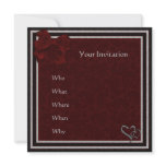 Dark gothic design personalized invites