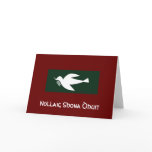 Dark Green Dove, Nollaig Shona Dhuit Greeting Card