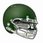 Dark Green Football Helmet Ornament Photo Sculptures