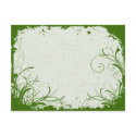 Dark Green Grassy Border postcards