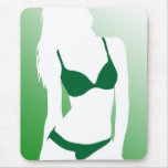 Dark green lingerie girl mousepads