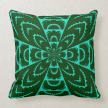 Dark Green Pattern American MoJo Pillow