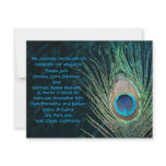 Dark Green Peacock Wedding Invitation