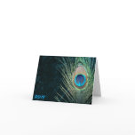 Dark Green Peacock Wedding RSVP cards