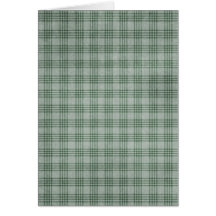 Dark Green Plaid Greeting Card