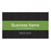 Dark & Green Professional Business Card