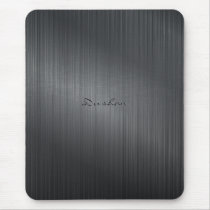 Dark Grey Brushed Metal Mouse Pad