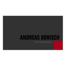 Dark Grey Red Square Custom Profile Card Business Card Templates